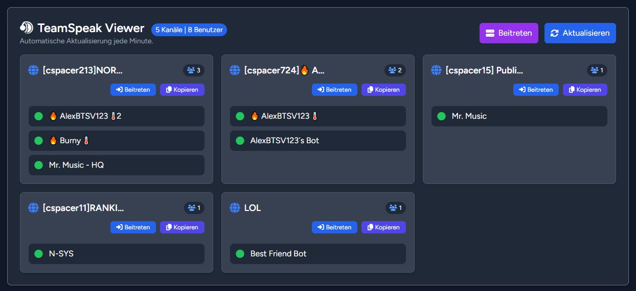 my ts free teamspeak viewer
